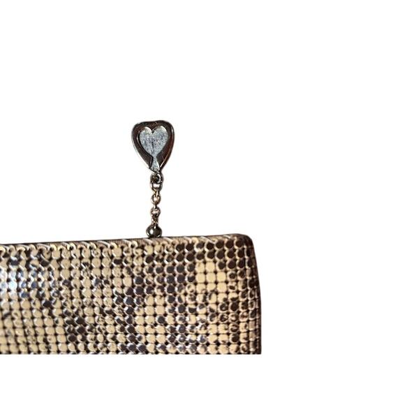 Vintage Whiting and Davis Python Snakeskin Print Mesh Coin Purse NEW old stock - Picture 4 of 9